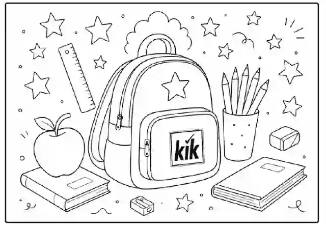 Malvorlage eines KiK-Rucksacks Malvorlage eines KiK-Rucksacks