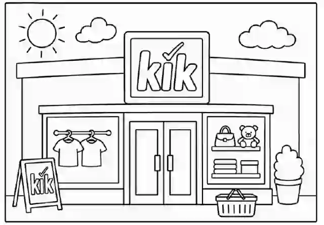 Malvorlage einer KiK-Filiale Malvorlage einer KiK-Filiale