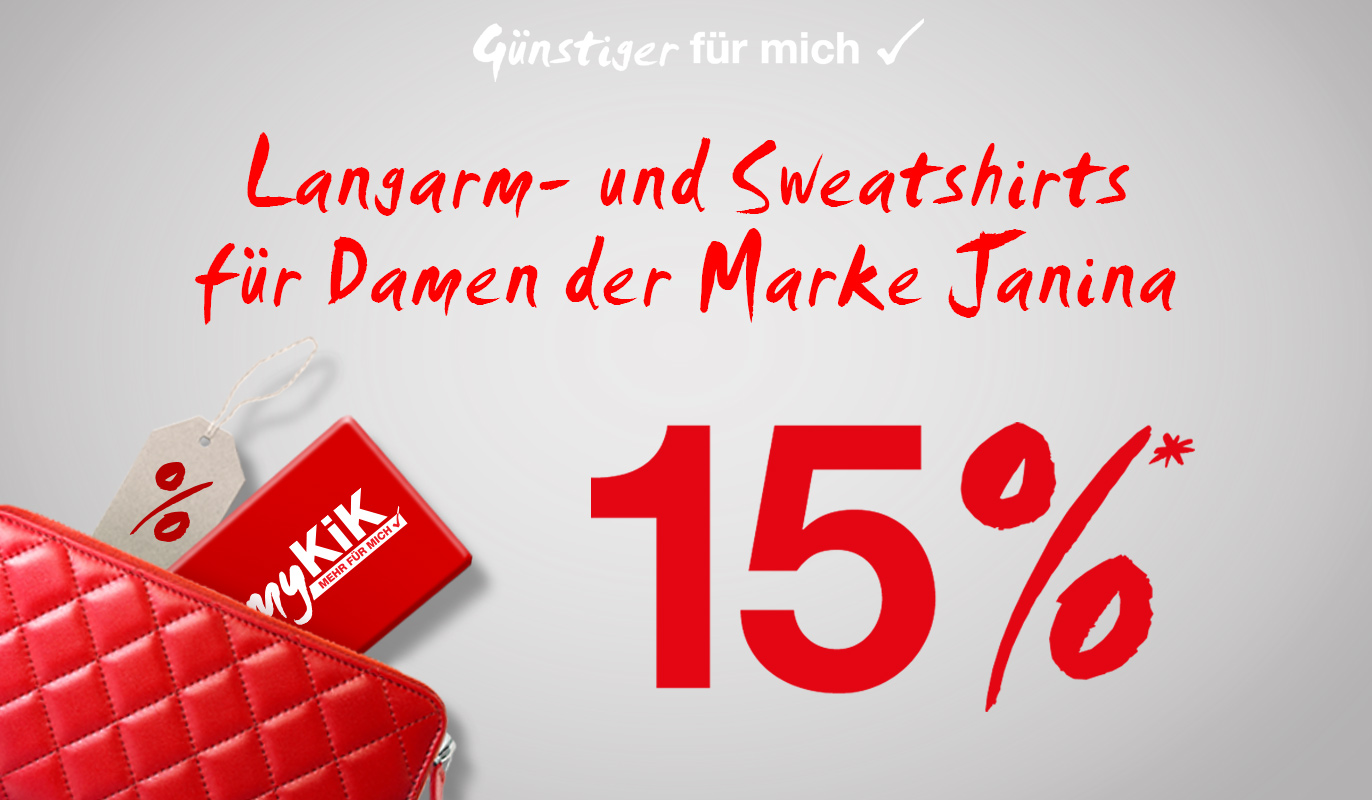 Langarm- & Sweatshirts für Damen der Marke Janina & Janina Curved
