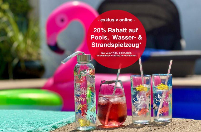 20% auf Pools, Sand- und Wasserspielzeug